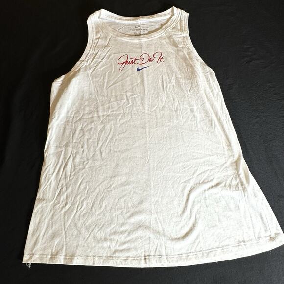Nike White “Just Do It” Tank Top Size Medium - Picture 1 of 7